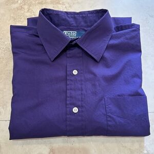 Polo Ralph Lauren Curham Regular Fit 100% Cotton Dress Shirt 16.5 Purple 32/33